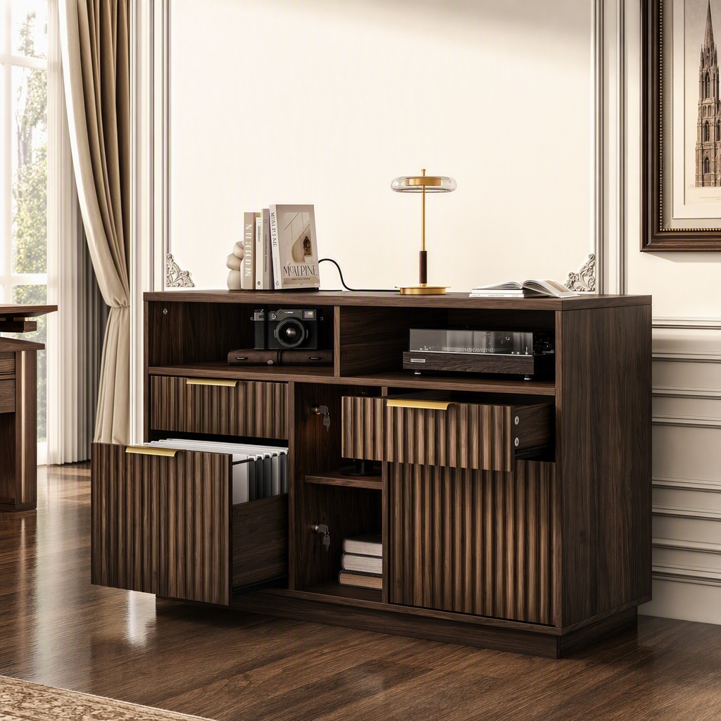 File Cabinet Lateral - Archivador de 4 cajones, archivador lateral