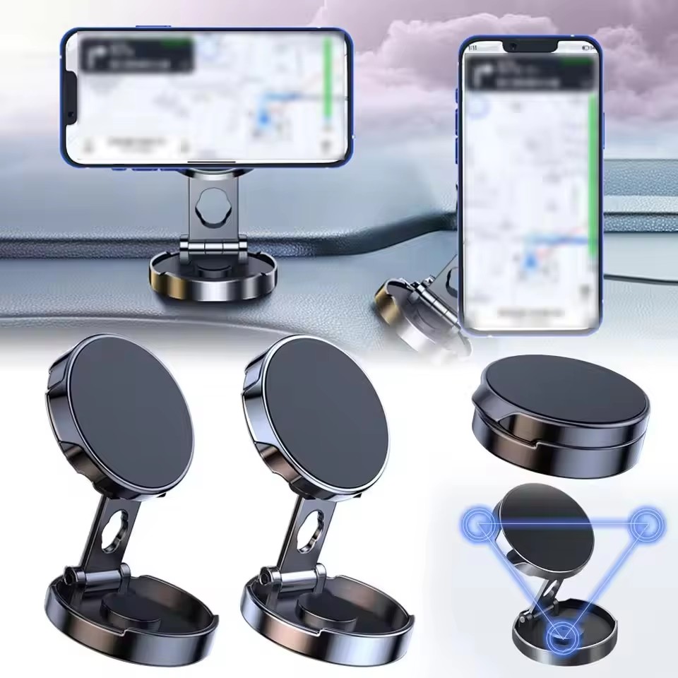 Magazine File Holder - Soporte magnético plegable redondo para coche,