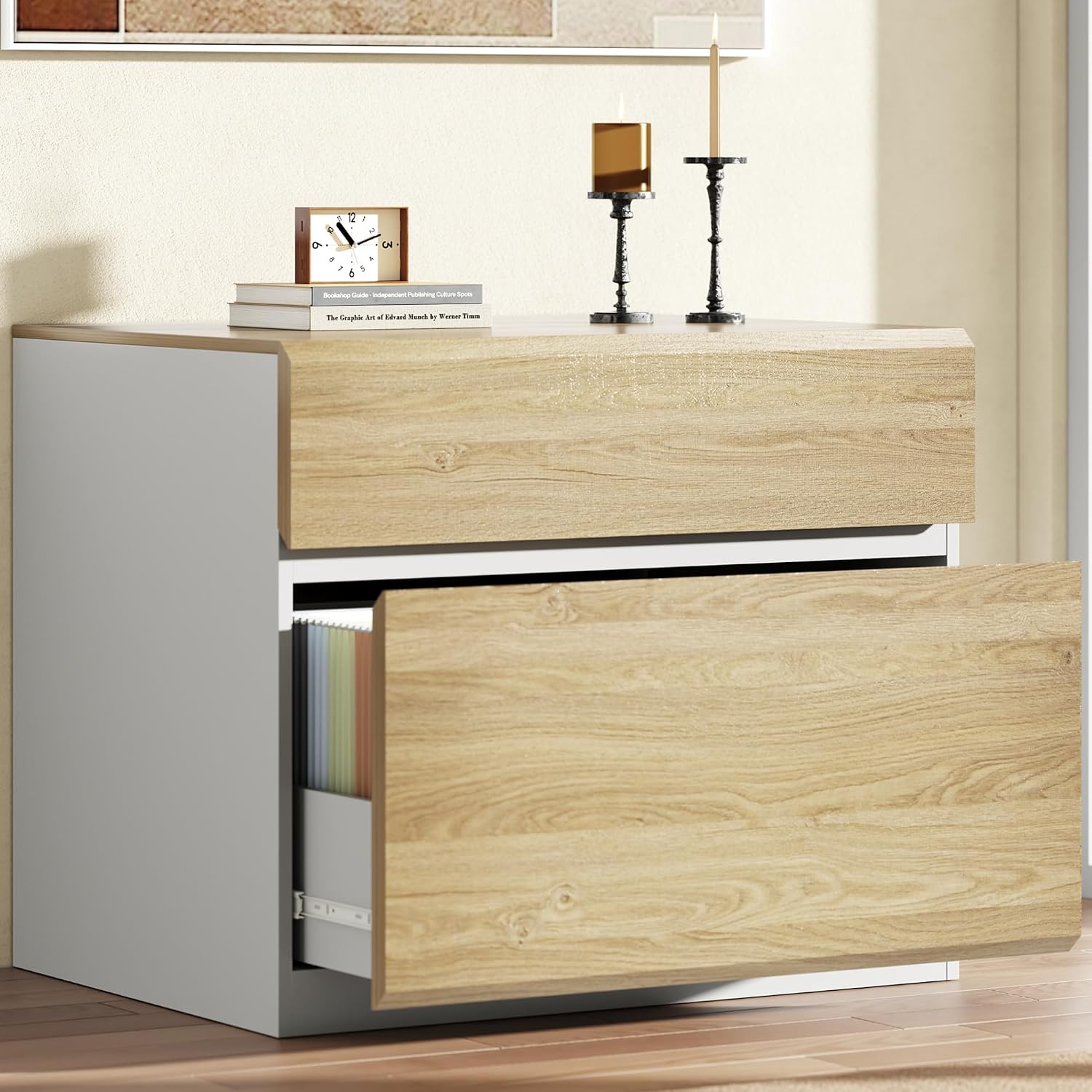 File Cabinet Lateral - Archivador lateral de 2 cajones para