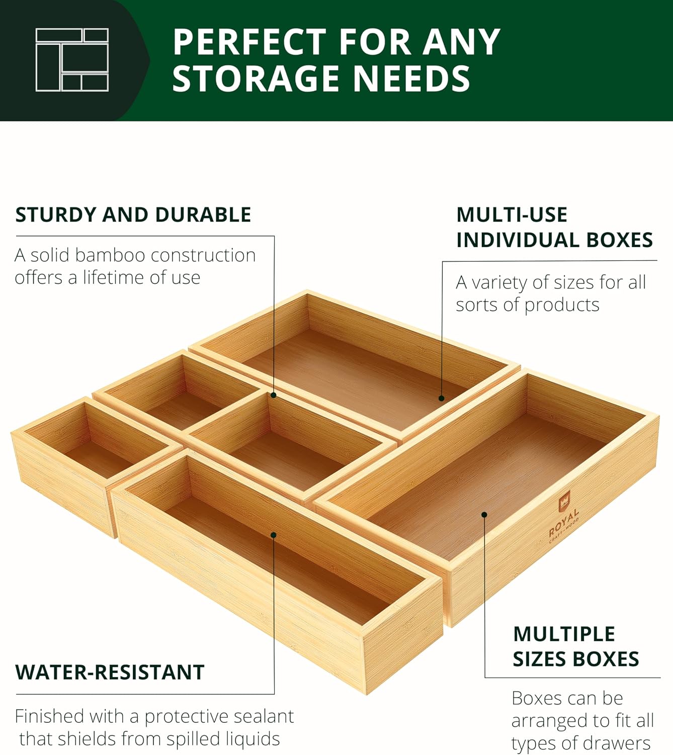 Juego de organizadores de cajo - Drawer Organizer Tray reseña y precio