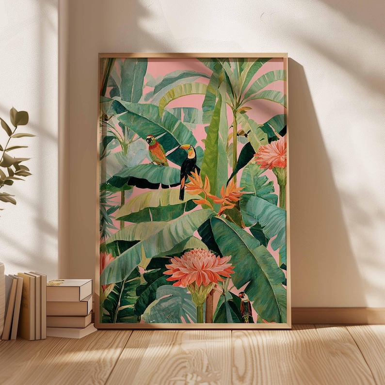 Póster de lienzo tropical retr - Office Furniture Home reseña y precio