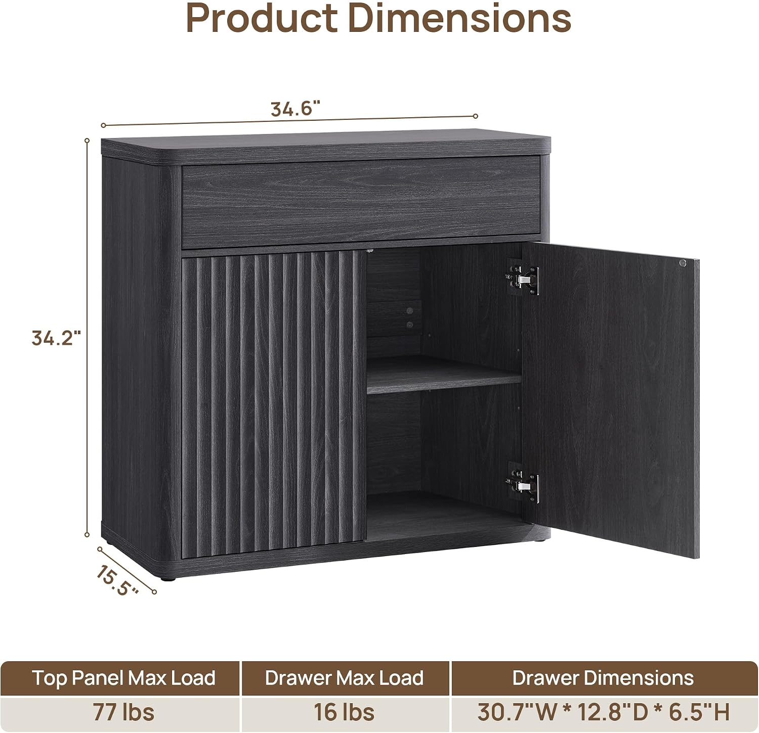 Aparador moderno con diseño ac - Credenza Office Storage reseña y precio