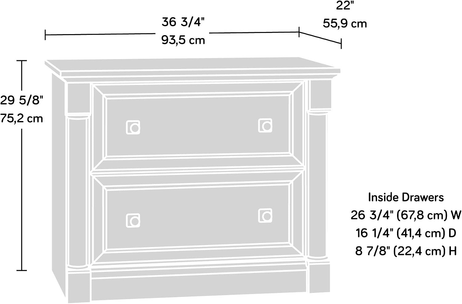 Archivador Palladia de 2 cajon - File Cabinet Lateral reseña y precio