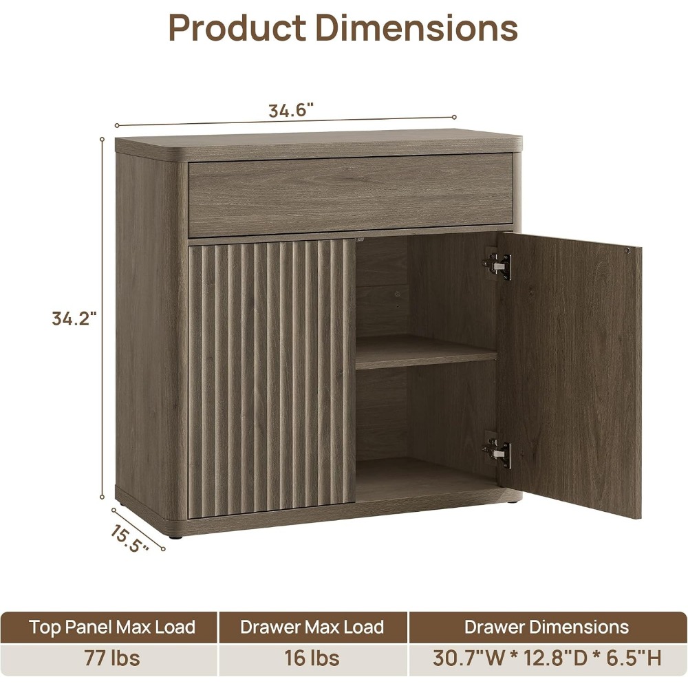 SICOTAS Mueble Buffet con Alma - Credenza Office Storage reseña y precio