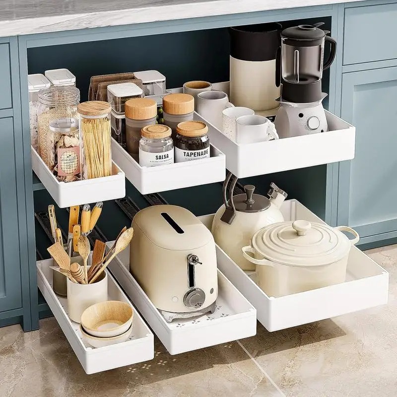Organizador de cocina extraíbl - Drawer Organizer Tray reseña y precio