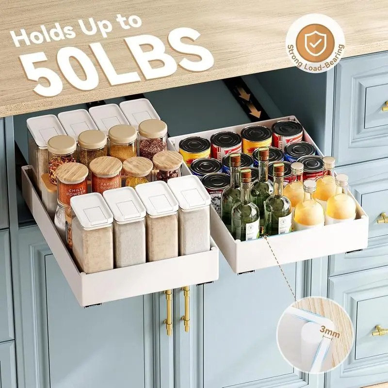 Organizador de cocina extraíbl - Drawer Organizer Tray reseña y precio