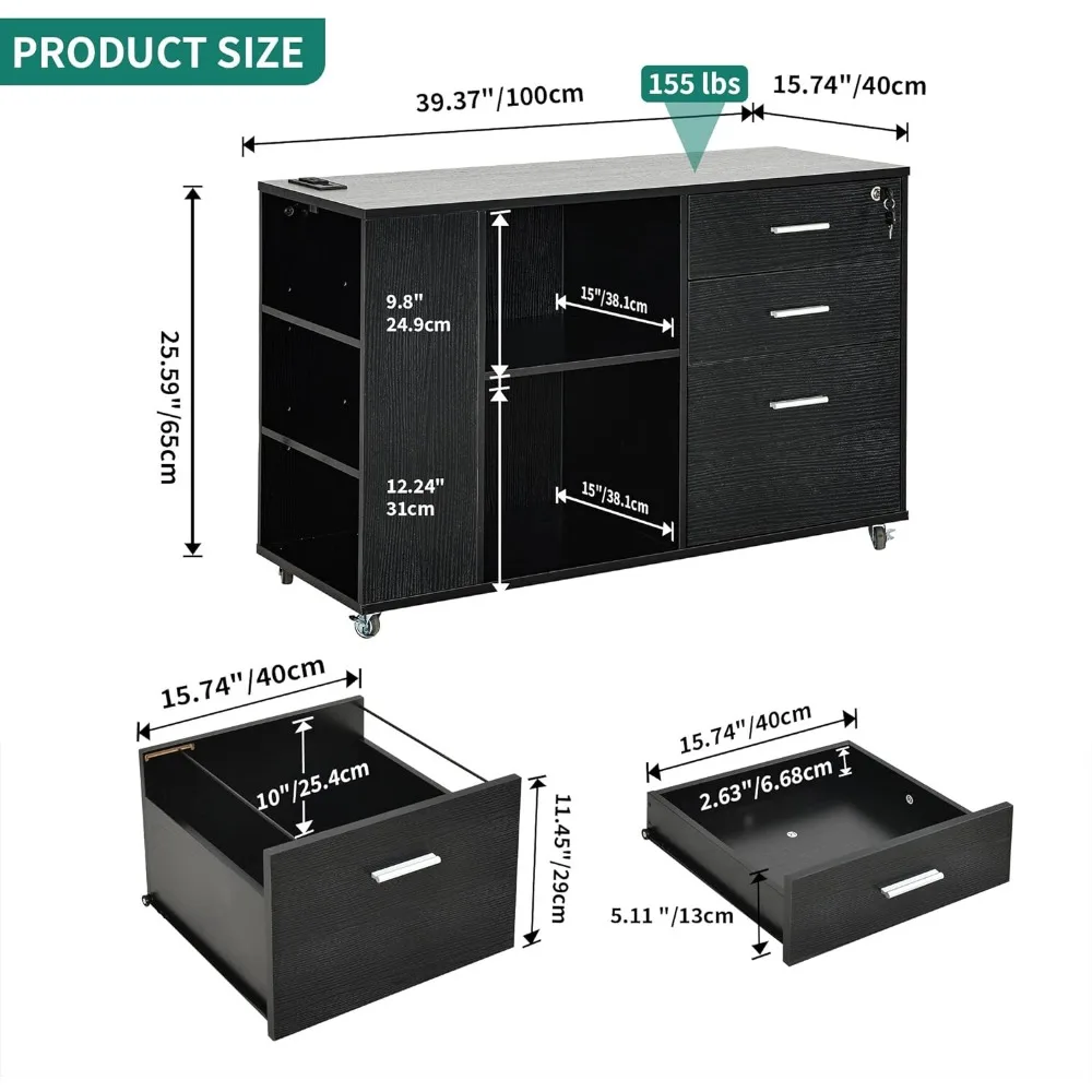 Archivador con estación de car - File Cabinet Lateral reseña y precio