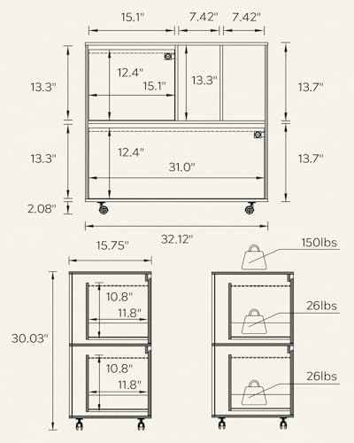 Archivador Móvil de 2 Cajones  - File Cabinet Lateral reseña y precio