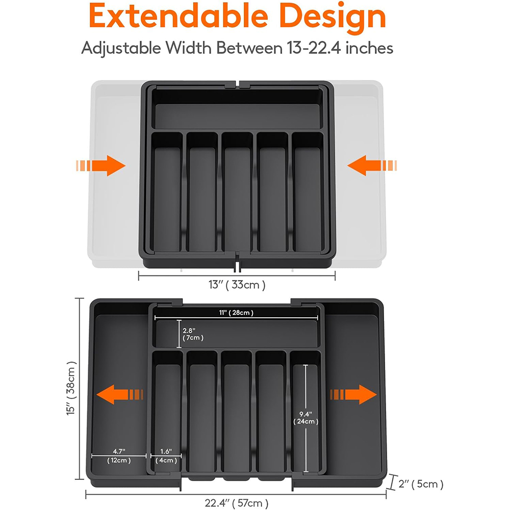 LMETJMA, cubiertos expandibles - Drawer Organizer Tray reseña y precio