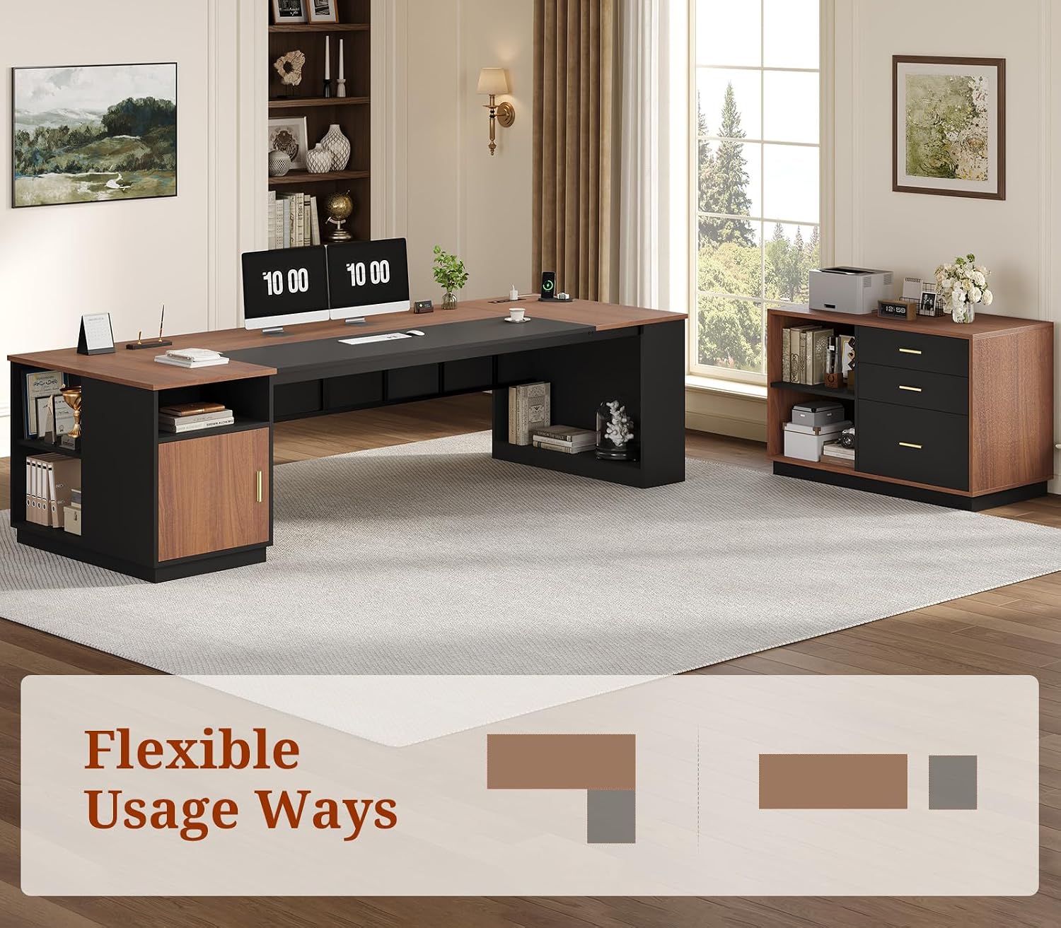 Escritorio ejecutivo en forma  - File Cabinet Lateral reseña y precio