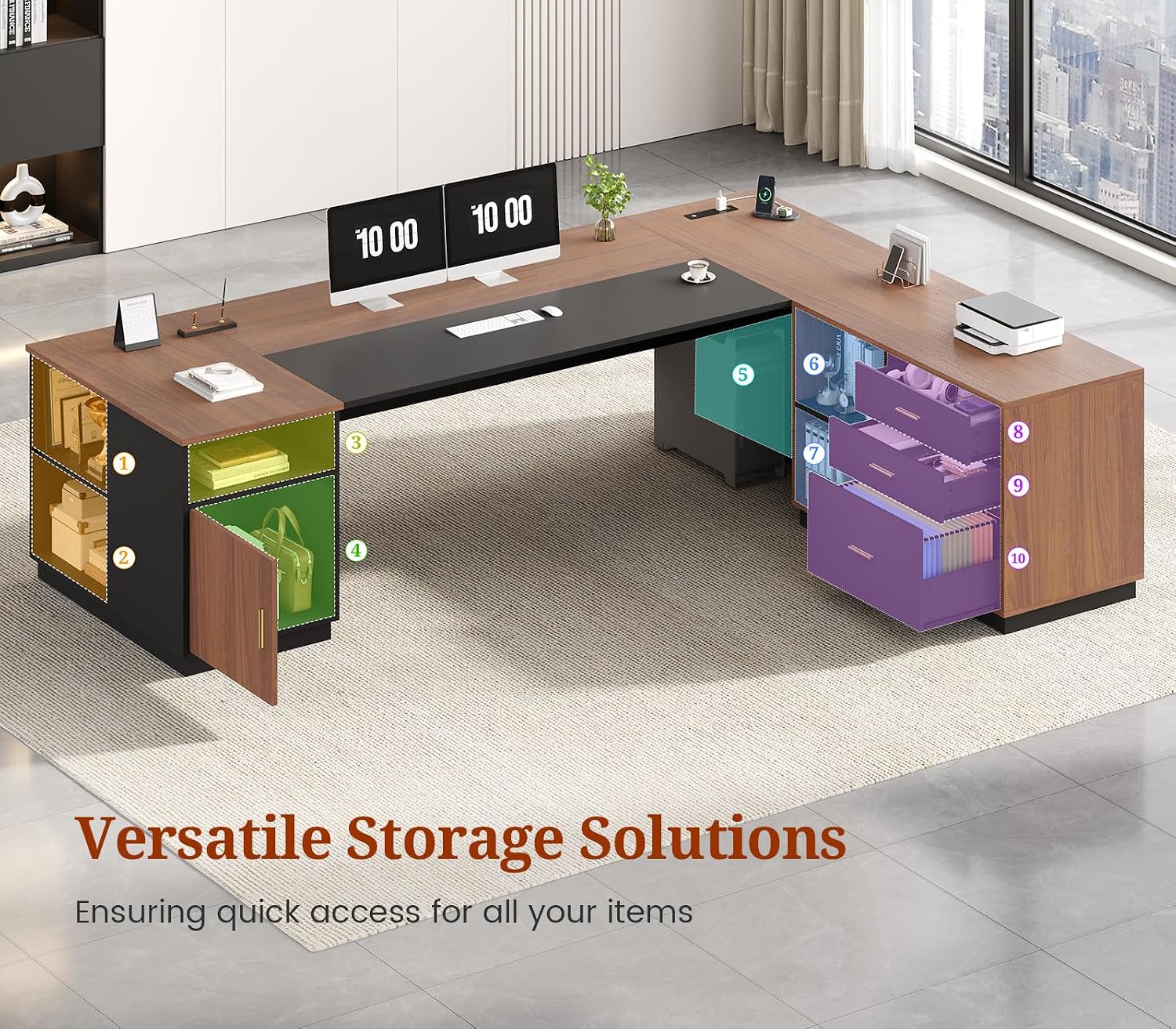 Escritorio ejecutivo en forma  - File Cabinet Lateral reseña y precio